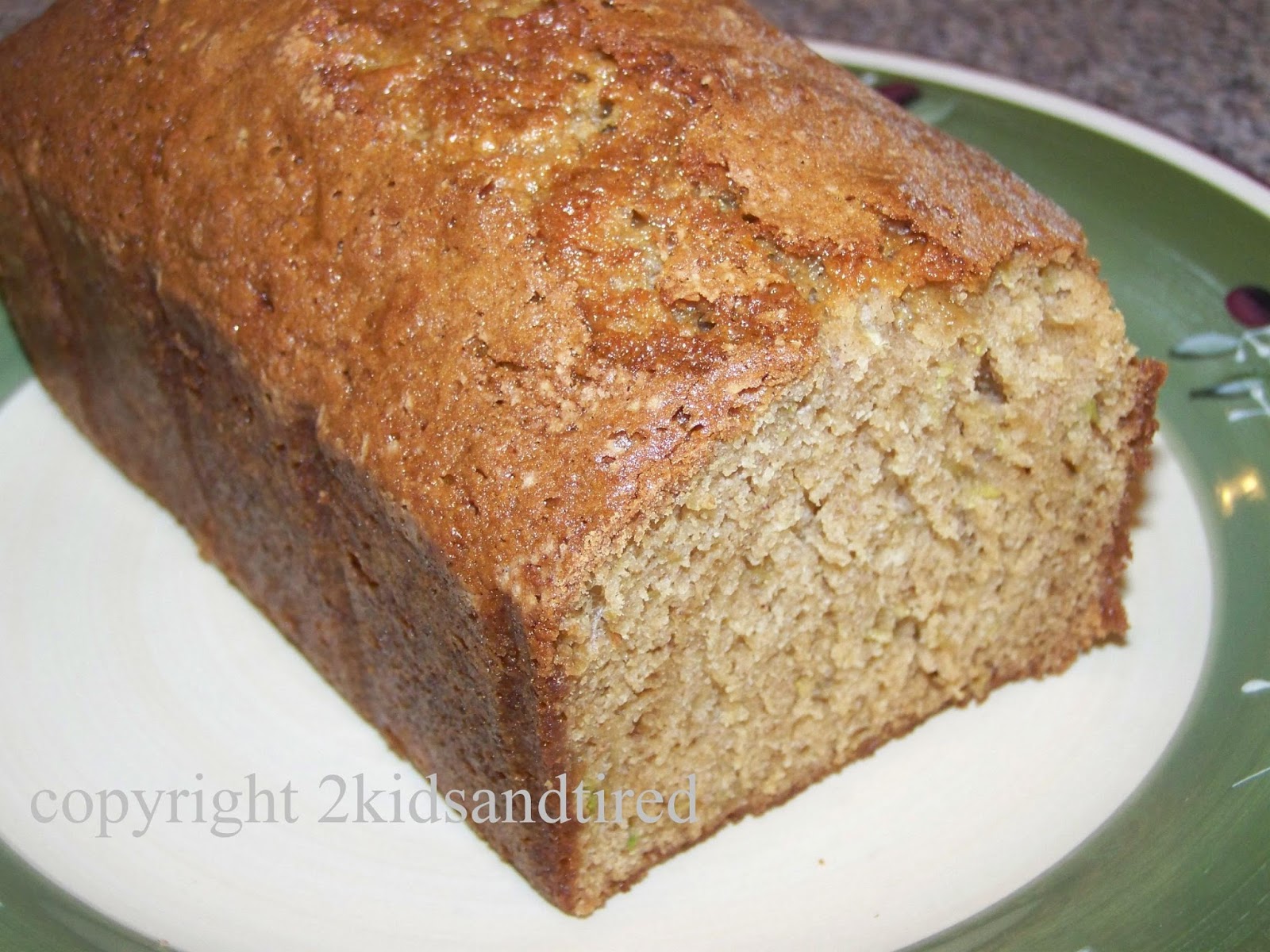 2 Kids and Tired Cooks Zucchini Bread