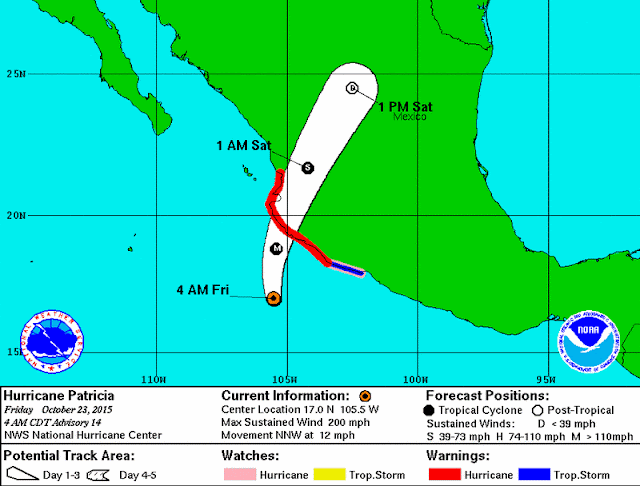 With 200-MPH Winds, Hurricane Patricia Closes In On Mexico