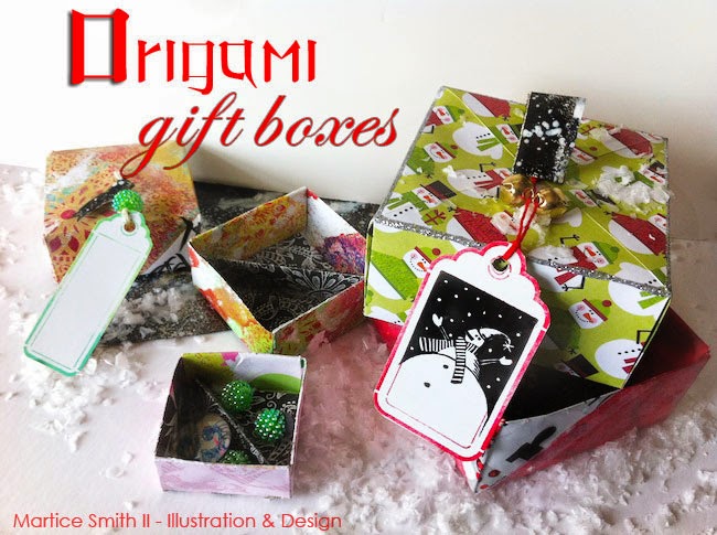 Origami Gift Boxes, handmade gifts by Artist Martice Smith II Origami Gift Boxes; Artist Martice Smith II