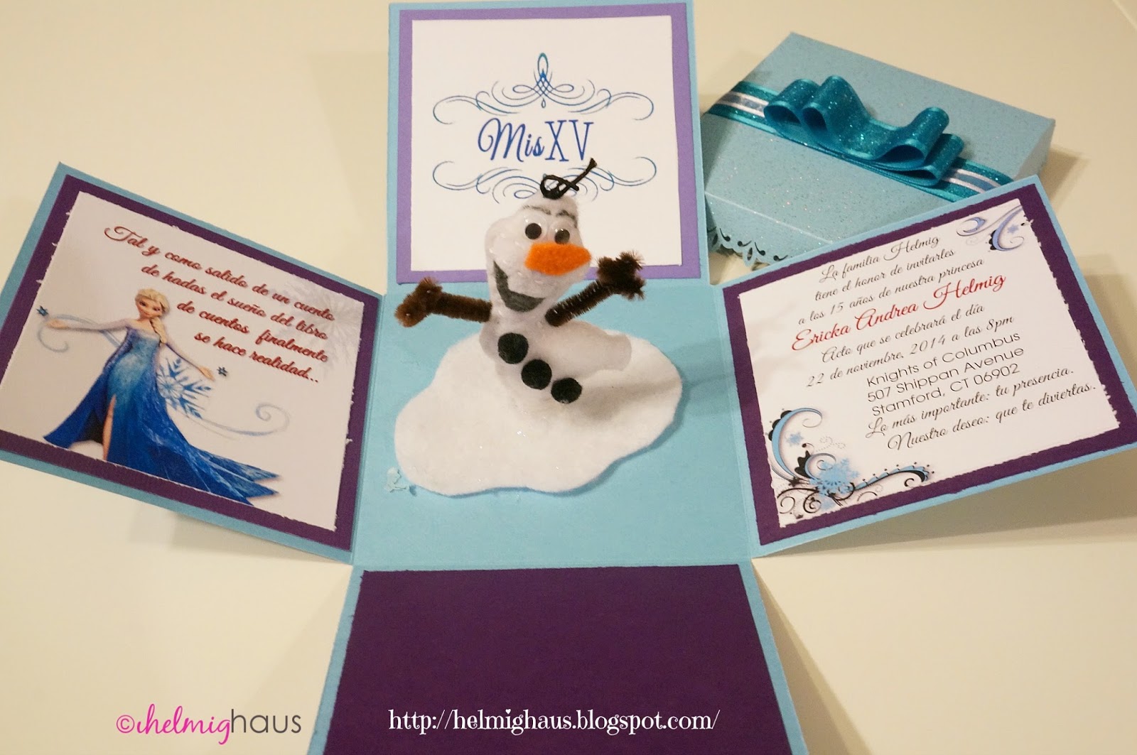 HelmigHaus Planning a Quinceañera Party Frozen Themed Invitations