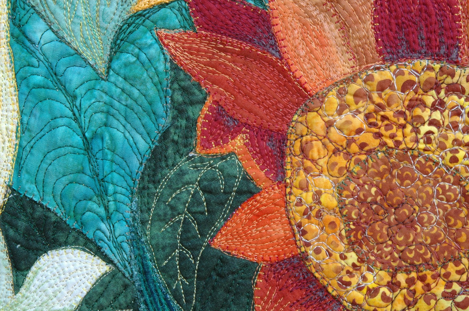 Laurel's Quill California Harvest an art quilt...
