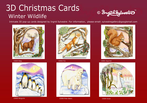Ingrid Sylvestre Greeting Cards 3d Pop Up Christmas Cards