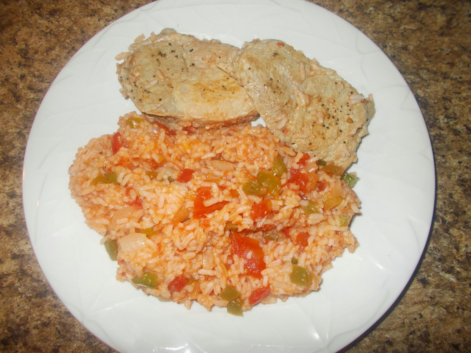 Deliciousness Pork Chops and Spanish Rice