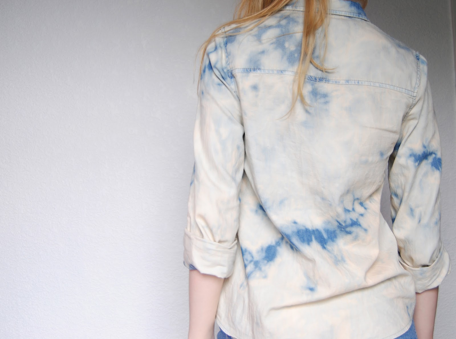 DIY Acid Wash Denim Shirt Hello Gwen