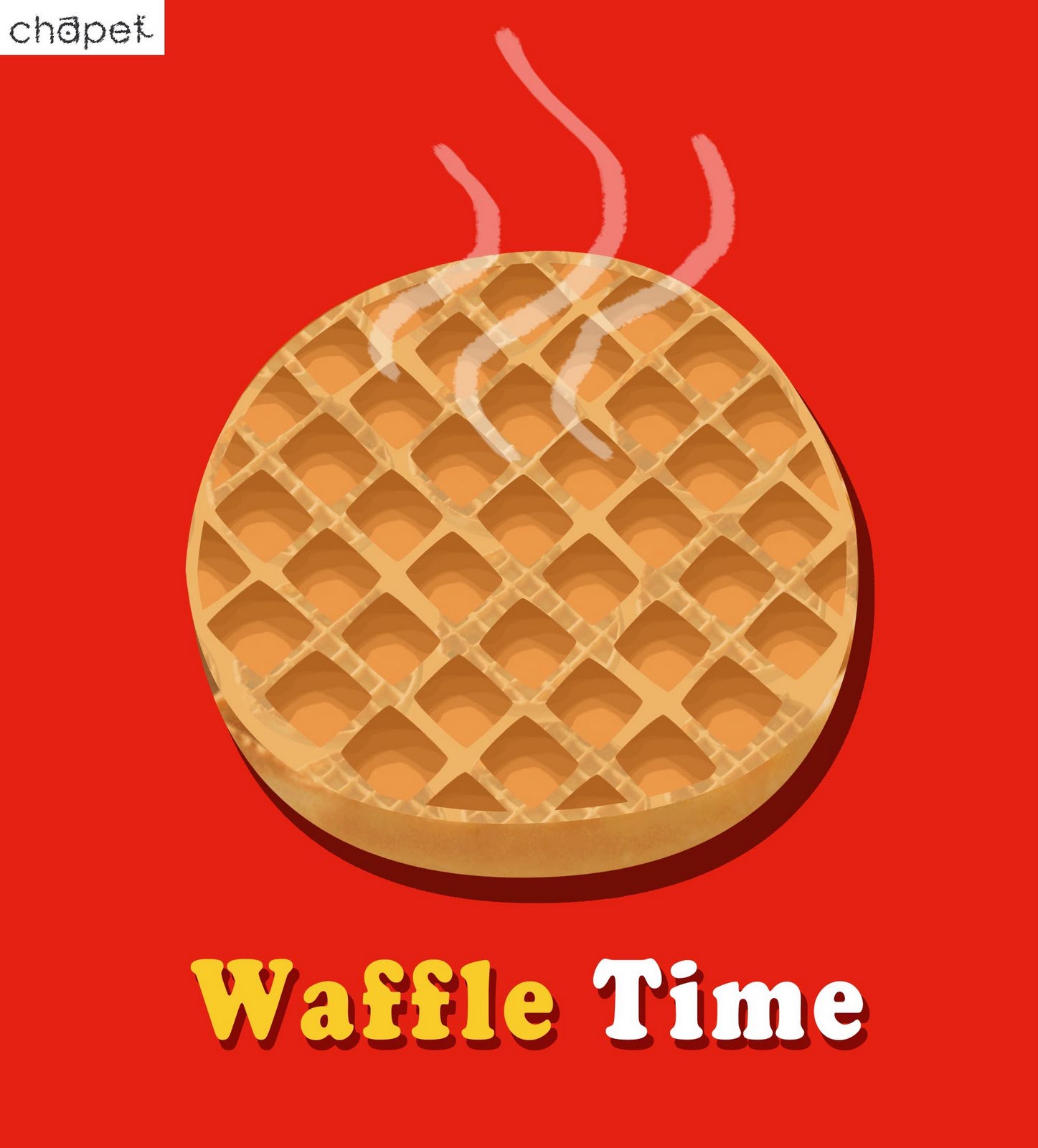 CHAPET The world never laughs enough ) Waffle Time logo