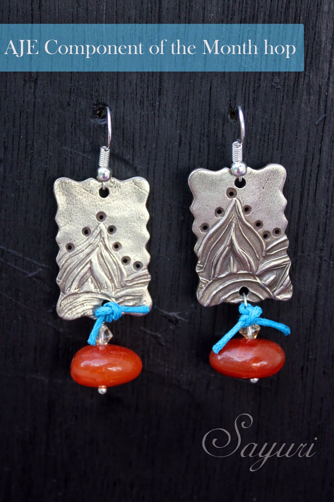 White Copper earrings