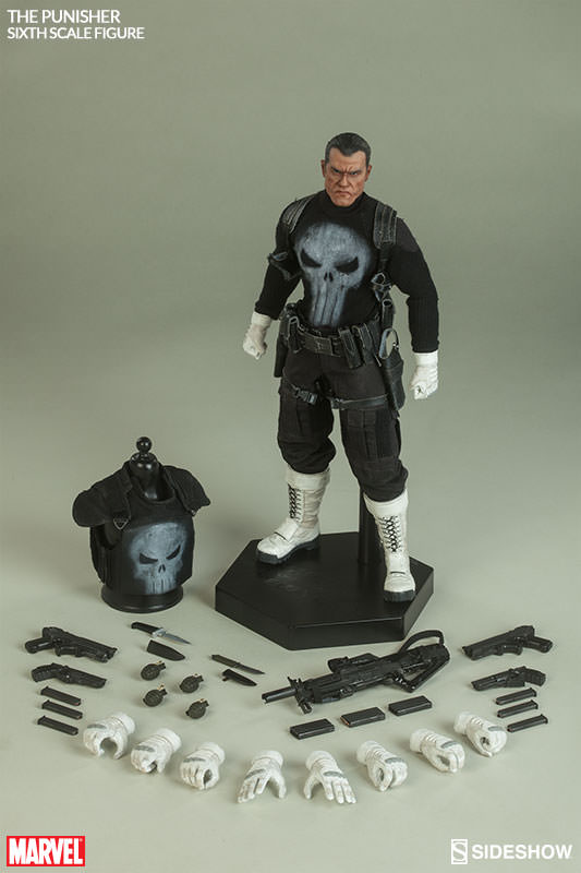 1/6 scale toy The Punisher Black Dual Shoulder Holster 