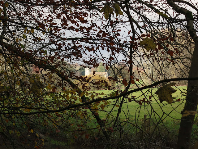 St Martin's Church, glimpsed in the distance between the branches of trees