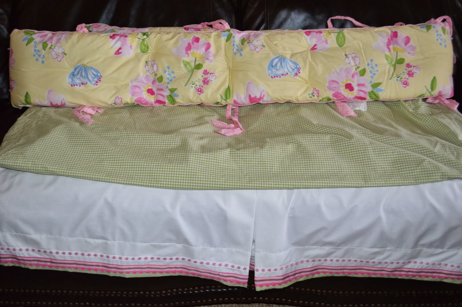 pottery barn girl crib bedding