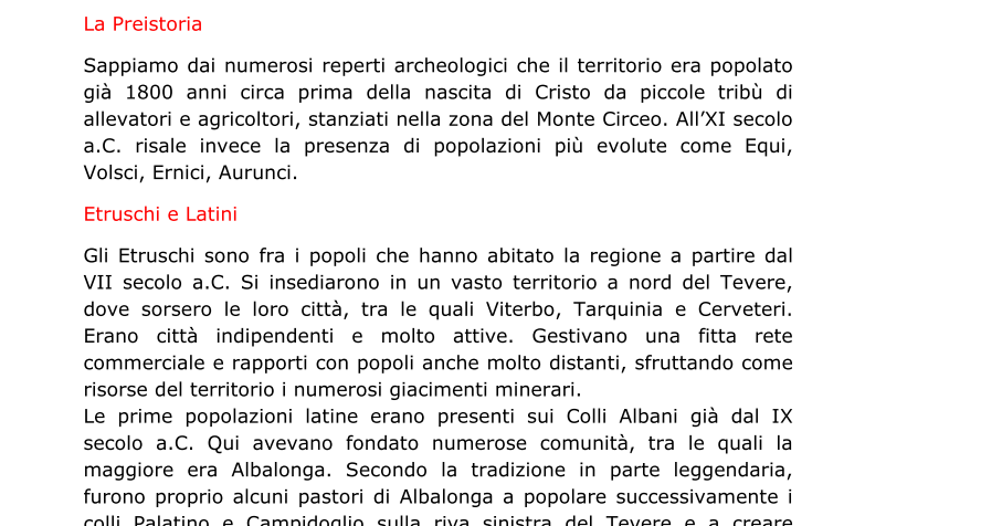 Paradiso delle mappe Lazio la storia