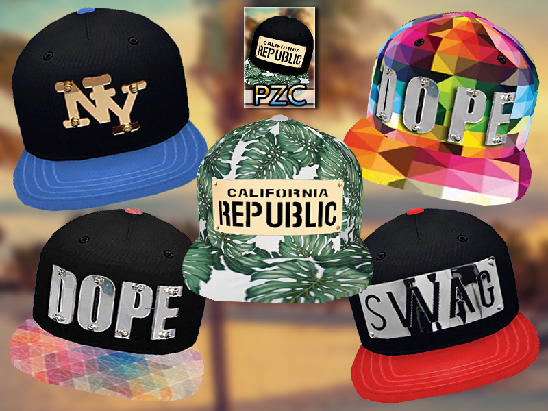 Sims 4 CC's The Best Hipster Collection Snapback by Pinkzombiecupcake