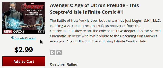 Avengers: Age of Ultron Prelude - This Sceptre'd Isle Infinite Comic #1