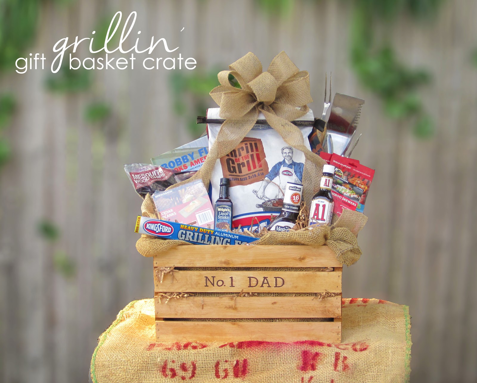 Grill Basket Fathers Day Gift Basket Gift for Dad Grilling Gifts