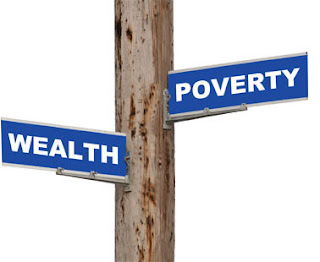 Poverty Gap image to signify the large gap between the rich and the poor in America.