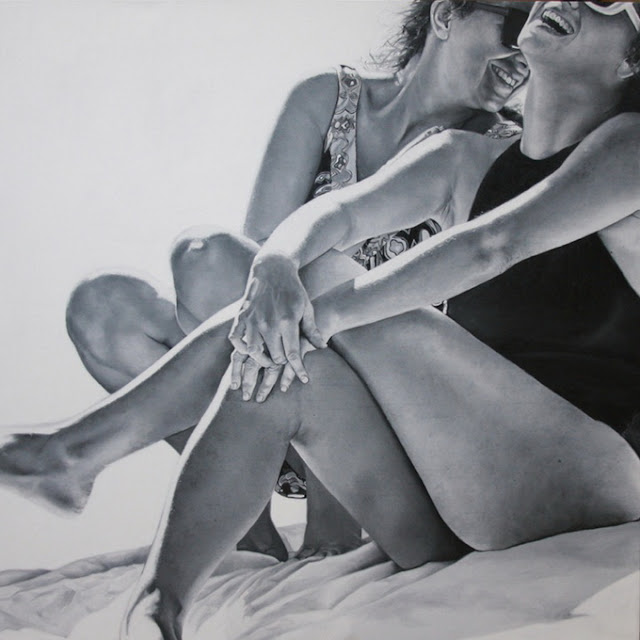 Черно-белые рисунки: Фотореалистичные рисунки маслом Марты Пентер