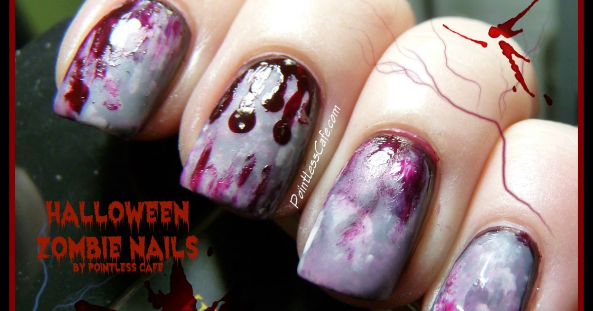 Halloween Nail Art Zombie Nails! Pointless Cafe
