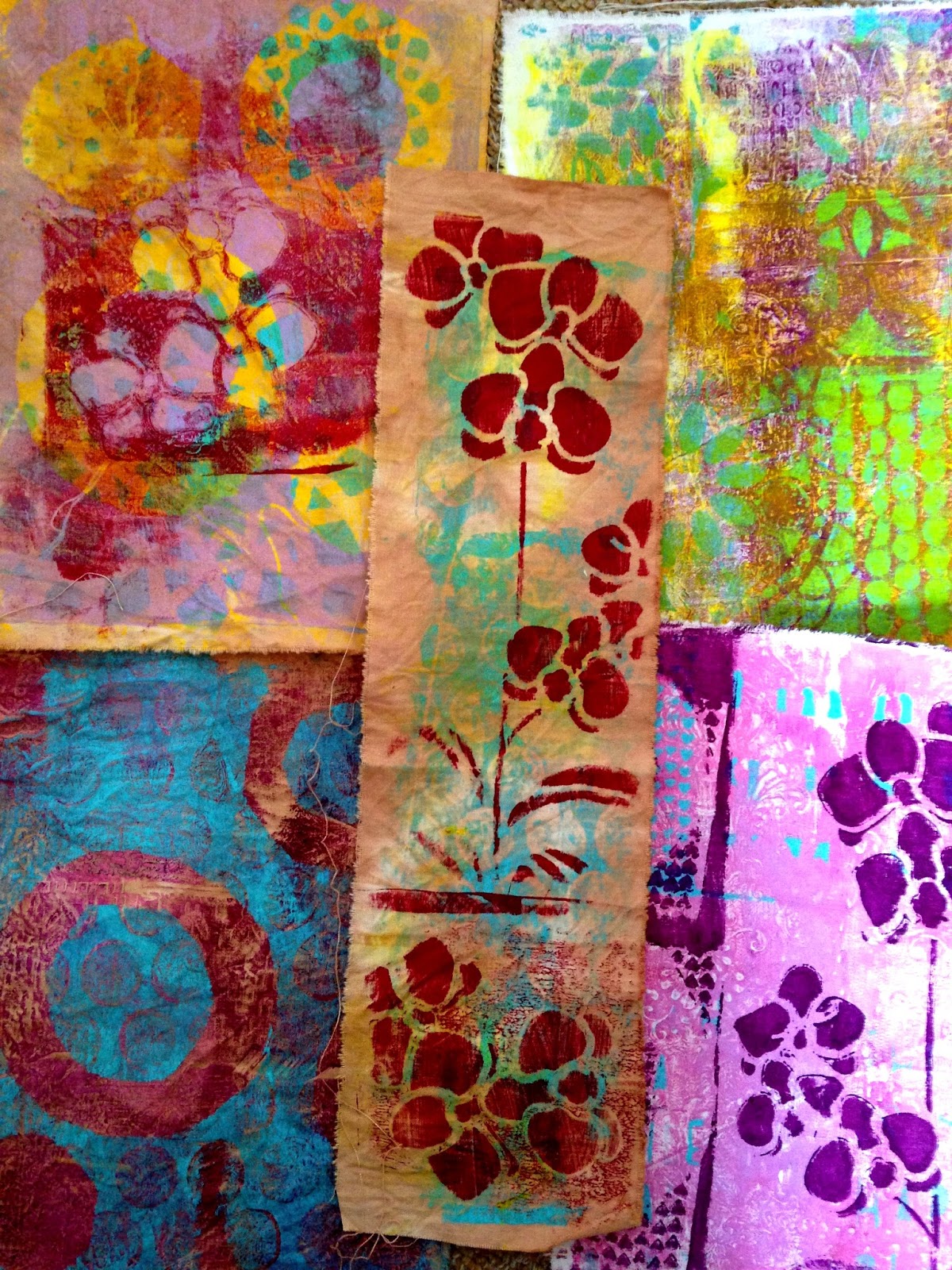 TandiArt Gelli Art prints on fabric