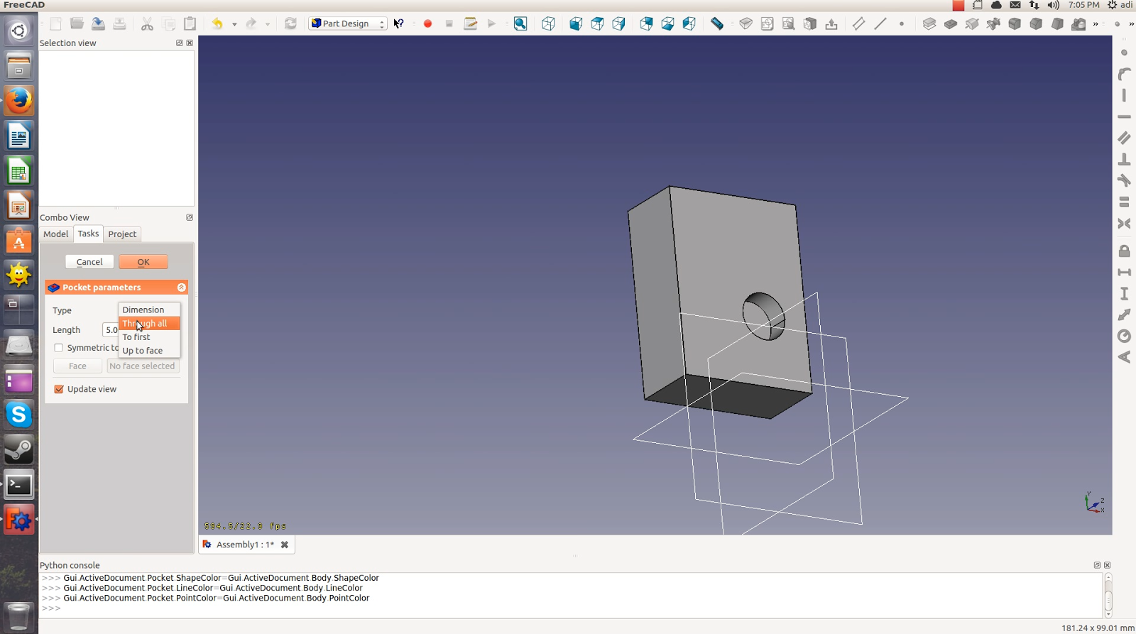freecad mirror a pocket freecad mirror a pocket