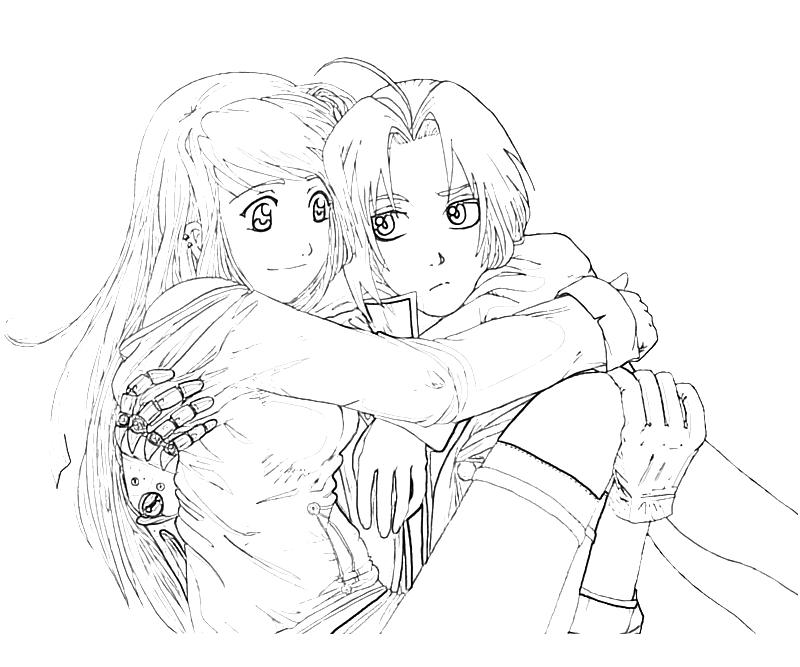 Printable Fullmetal Alchemist Edward Elric Winry Coloring Pages printable-fullmetal-alchemist-edward-elric-winry-coloring-pages