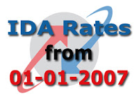 BSNL IDA rates from 01.01.2007 Employees Industrial Dearness Allowance Rates from 01-01-2007