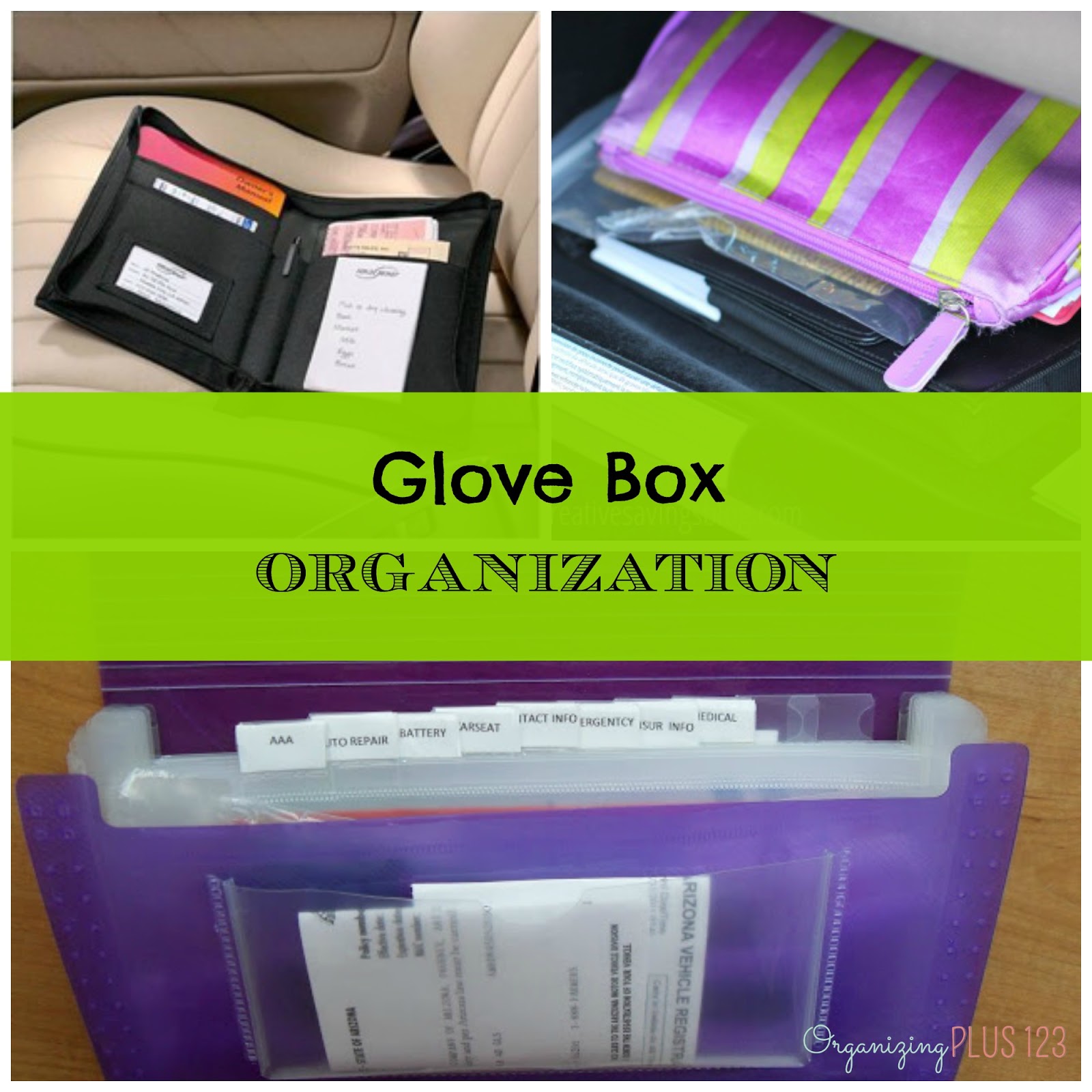 Organizing Plus 123 Glove Box Organization