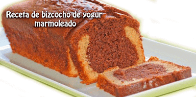 Receta de bizcocho de yogur marmoleado Recetas de tortas y pasteles,