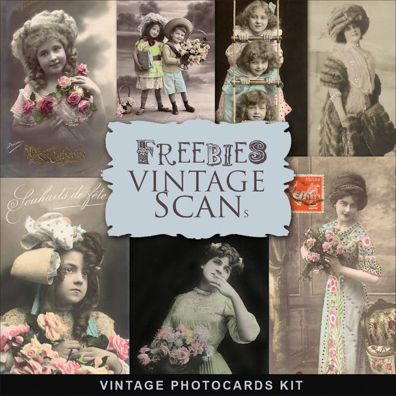 Freebies Vintage Photo Cards KitFar Far Hill Free database of