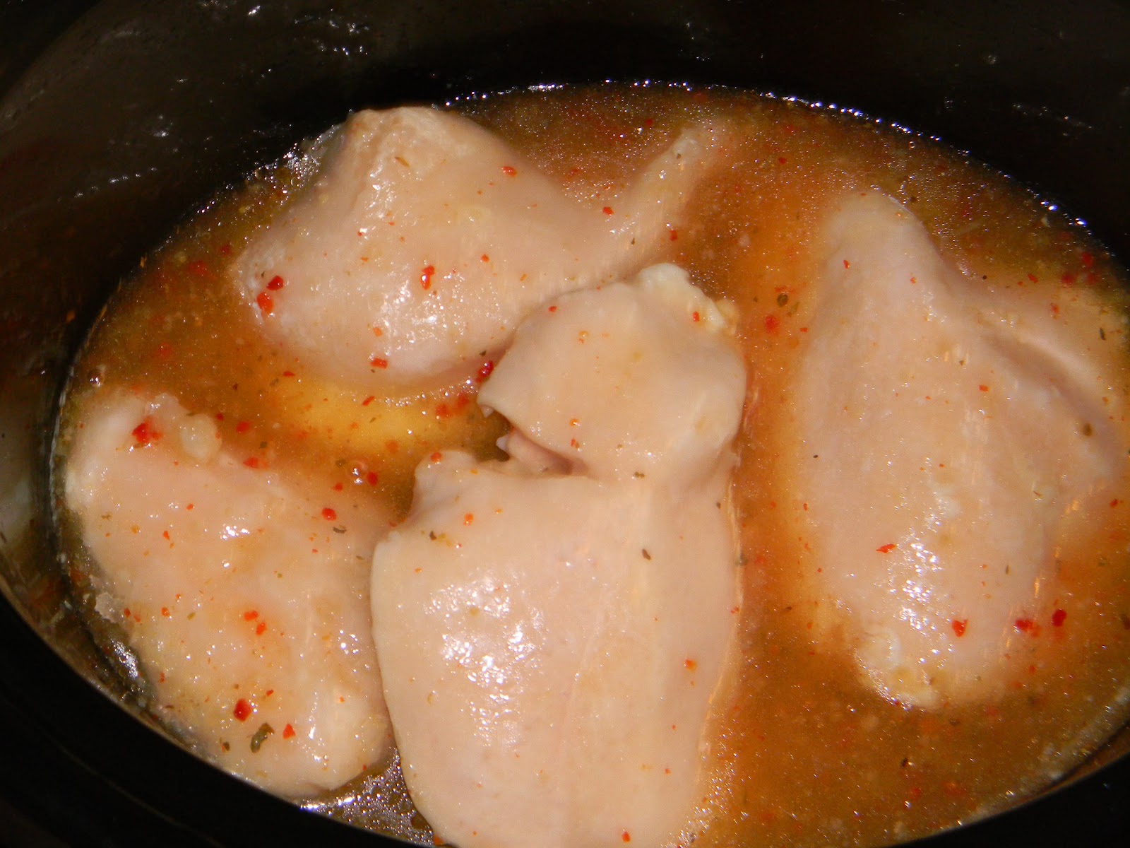 Growing to Four Crock Pot Zesty Italian Chicken