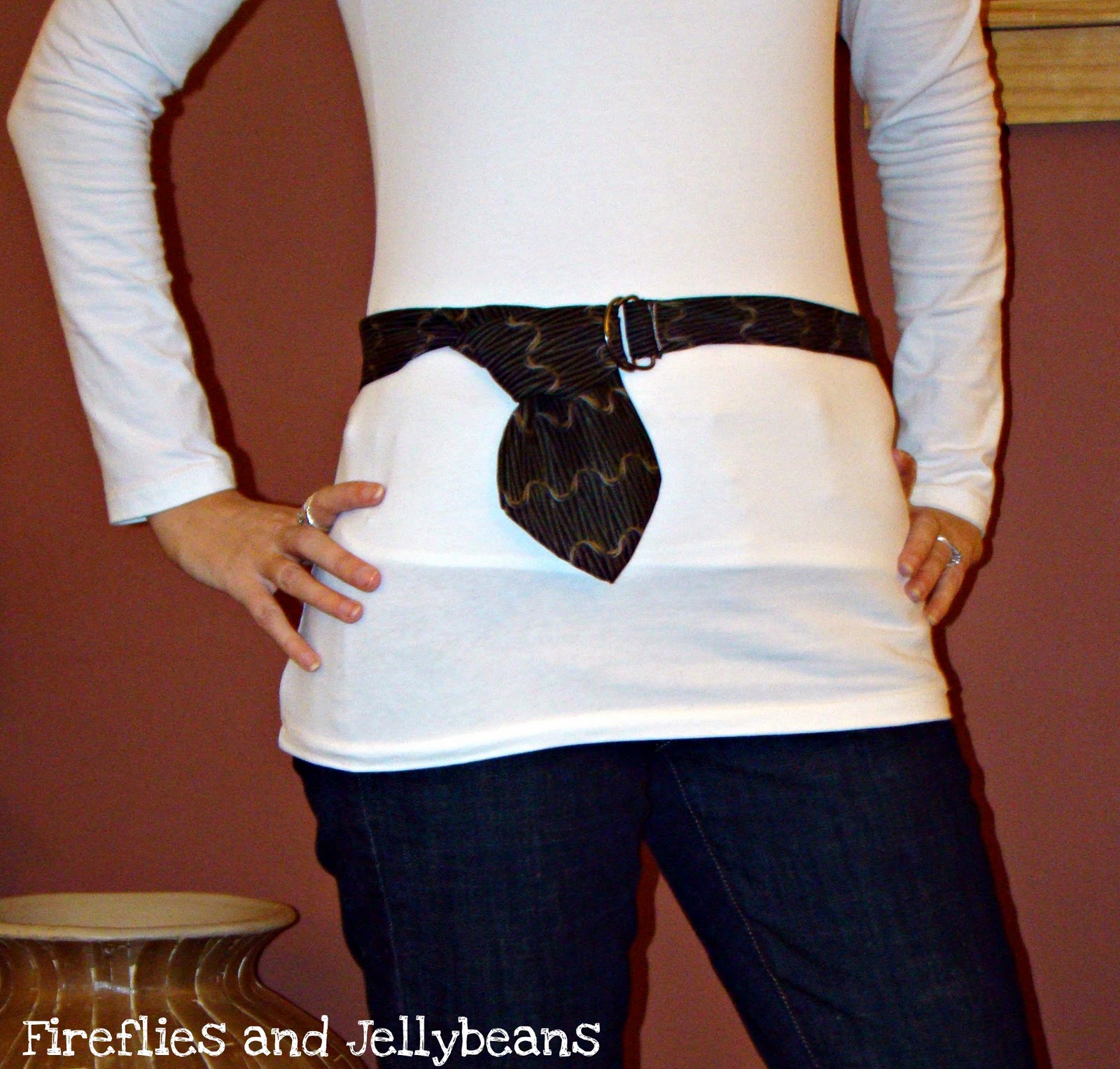 how to wear a tie as a belt