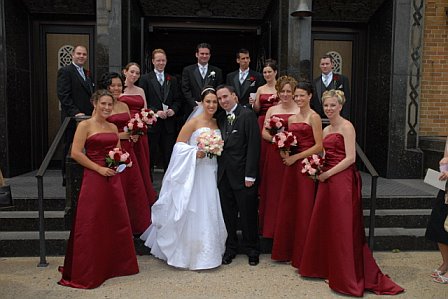 uneven bridesmaids and groomsmen