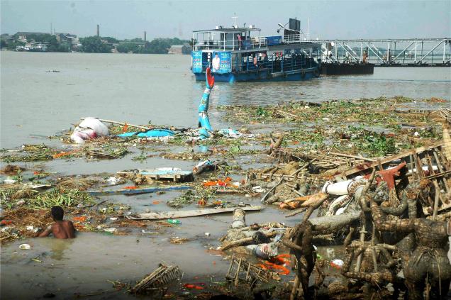 Polluted River Ganges