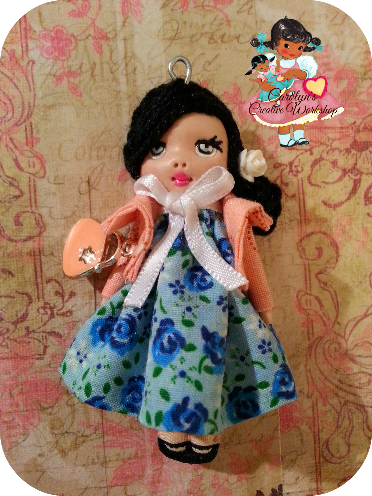 Polymer Clay Doll Charm