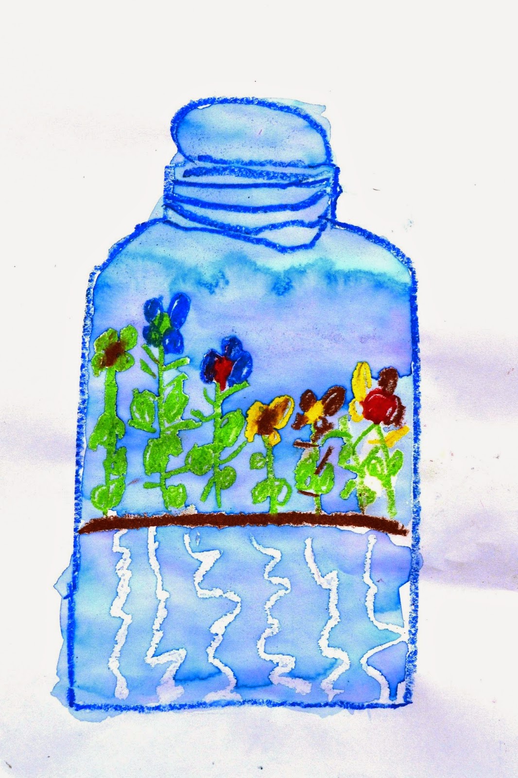 Lessons from the K12 Art Room Kindergarten Terrarium Paintings