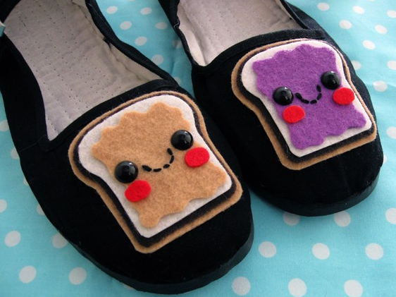 peanut butter and jelly shoes