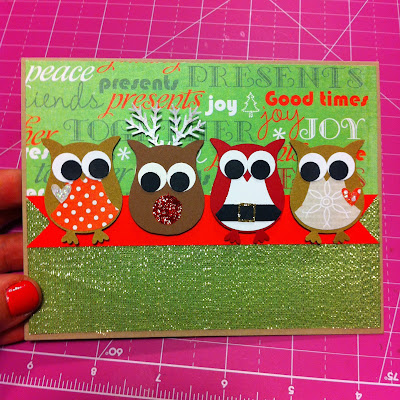 christmas-card-owl-santa-reindeer-family-shimmer-ribbon-joy