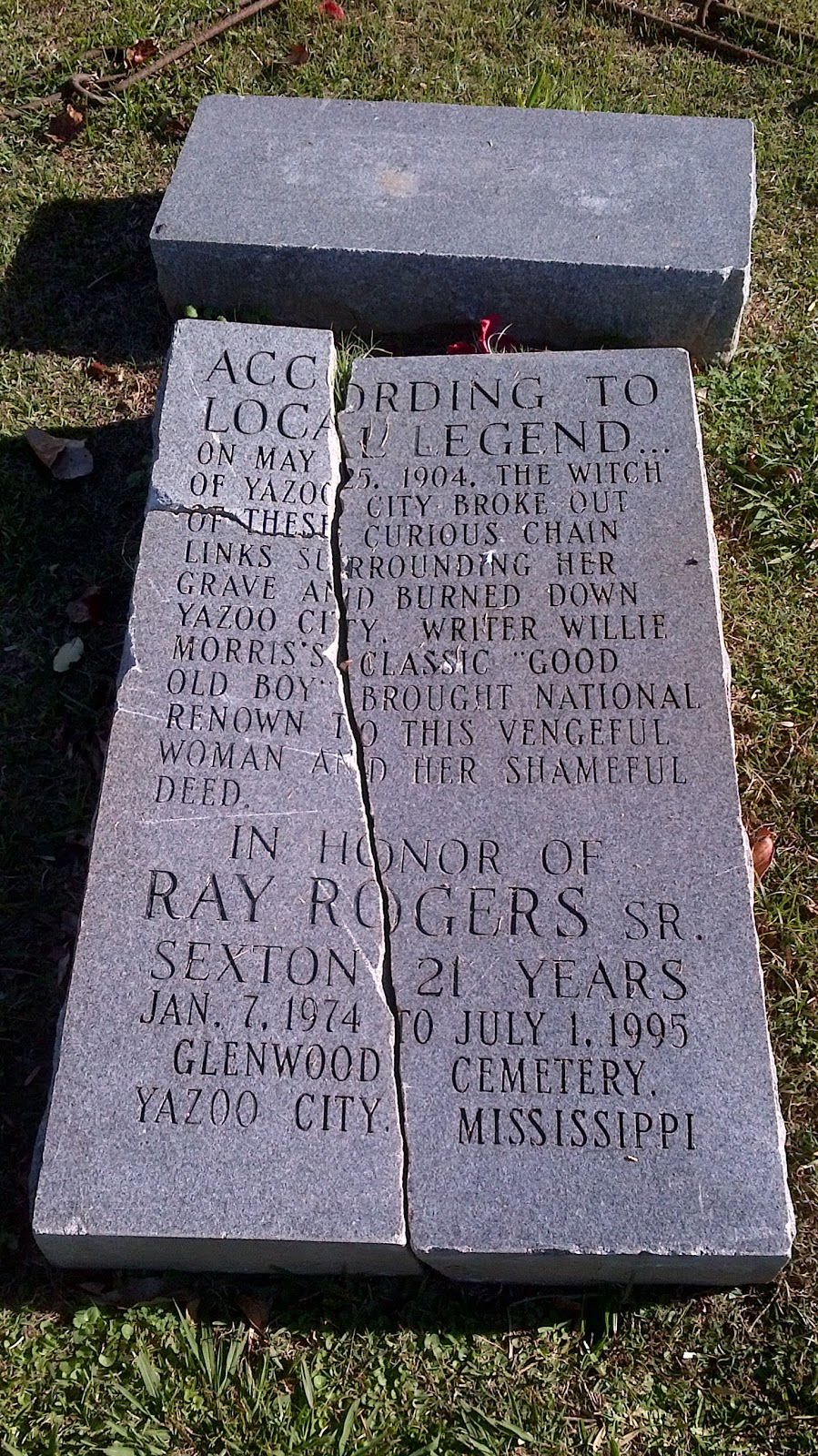 A Catholic Priest in Mississippi Glenwood Cemetery in Yazoo City
