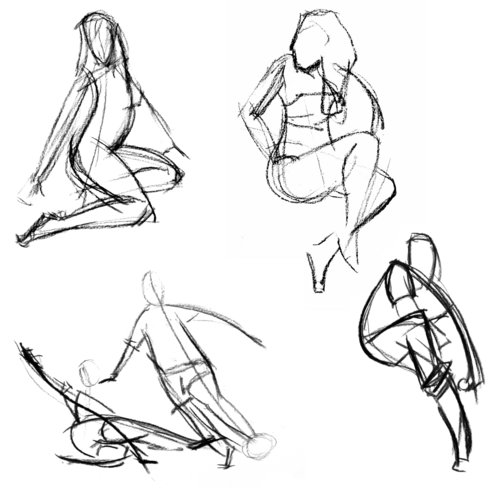 Line Drawing Figure : Basic drawing examples of gesture from the web