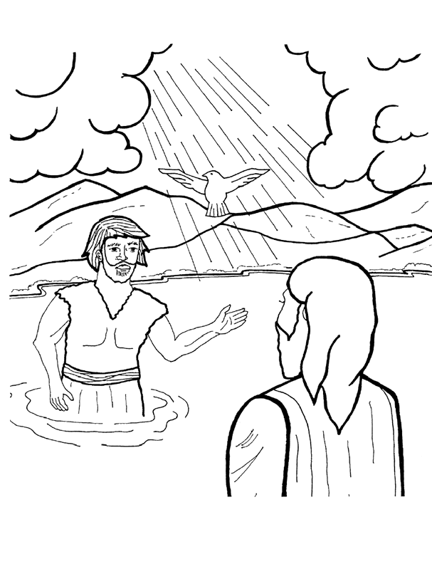 Imagenes Cristianas Para Colorear Bautismo De Jesus Para Colorear