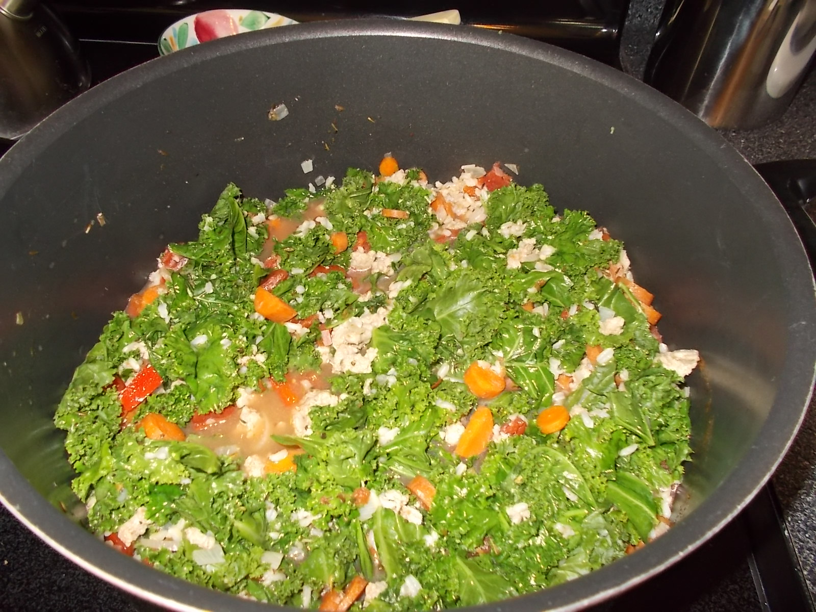 Dawn's Blogalicious Turkey, Kale and Brown Rice Soup