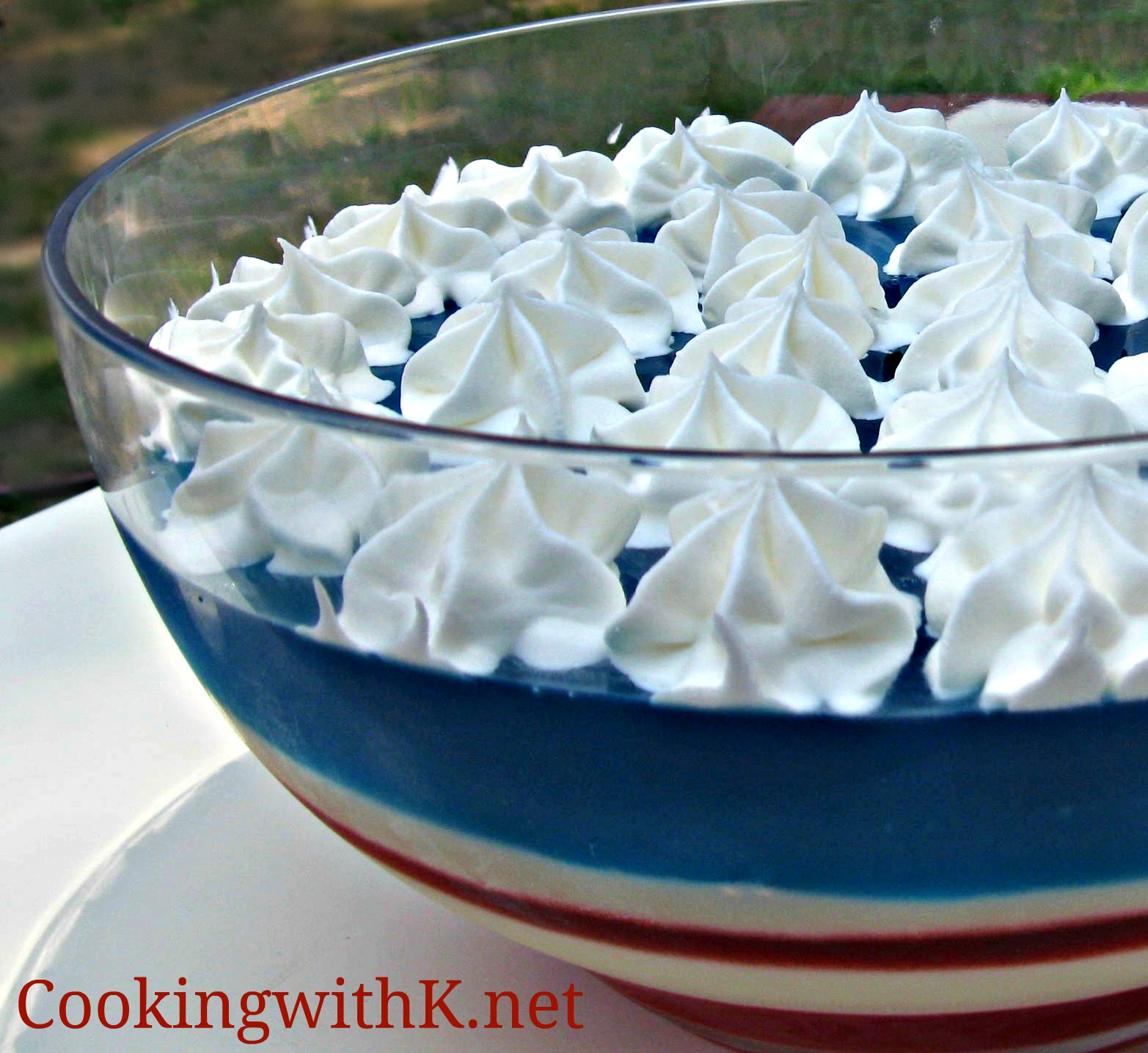 Cooking with K Red White & Blue Jello Dessert {Fun Dessert To