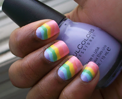 31DC2013 Day 9: Rainbow Nails