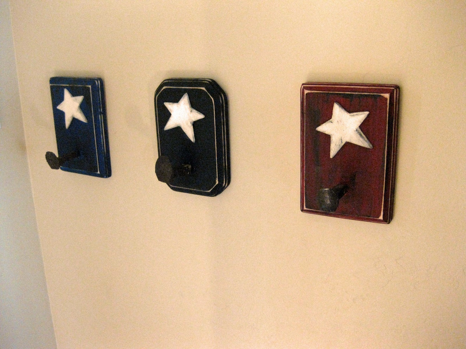 4 Growing Boys Fun Coat hooks...