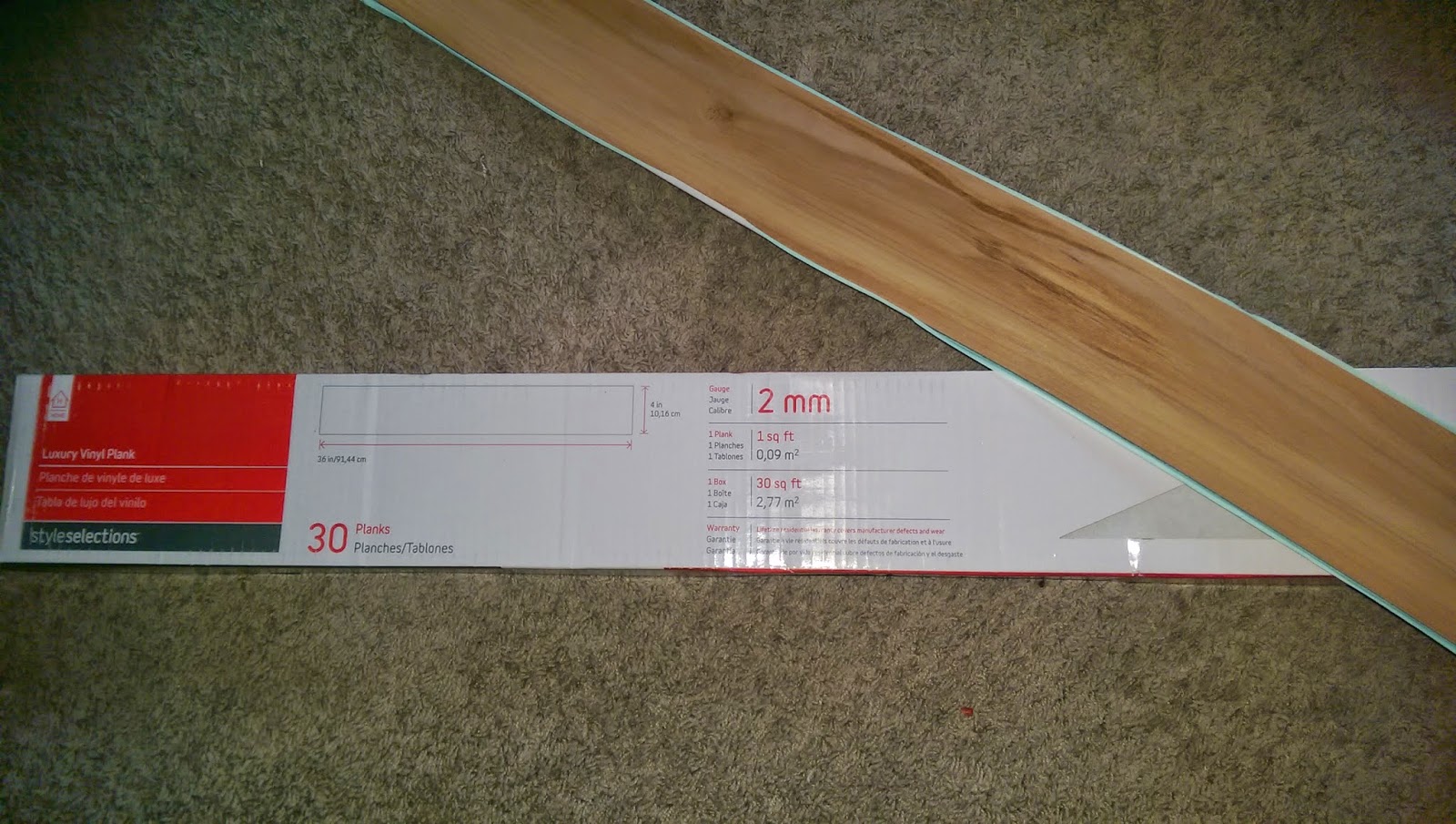 Peel and Stick Waterproof Vinyl Tiles!