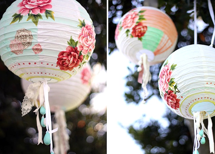 DIY pretty paper lanterns. Mod Podge Rocks