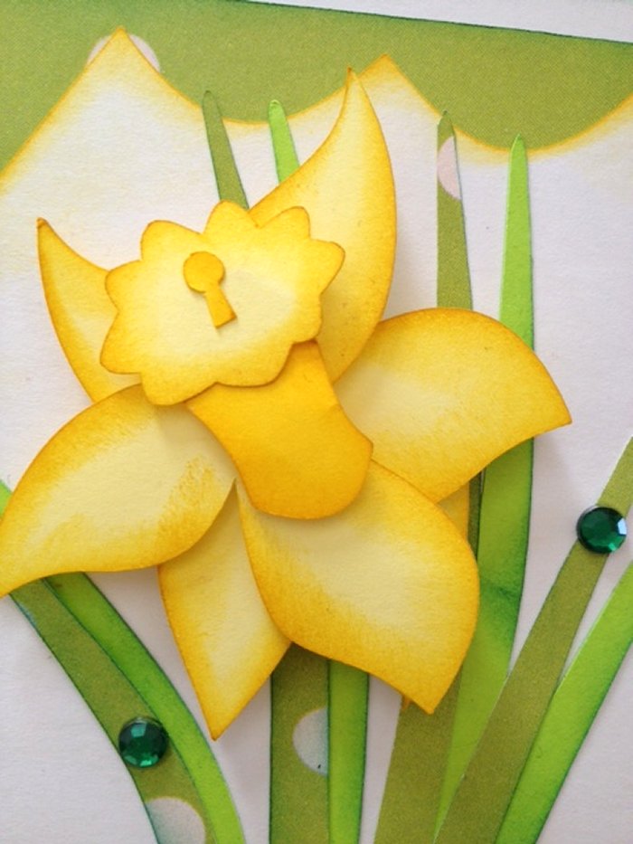 Craft Creations Spring Daffodil Days Pieced Card