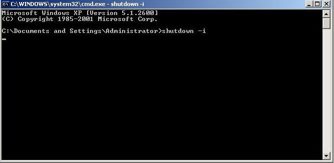 Remote Shutdown Windows Xp Command Prompt