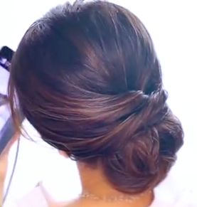 easy 2 minute elegant bun updo