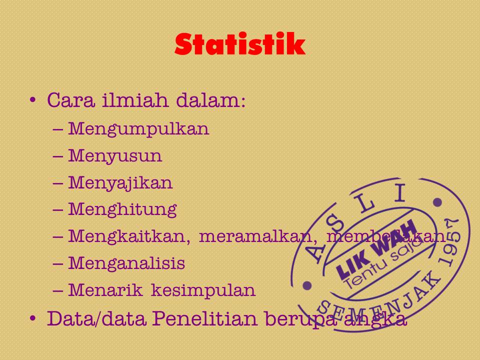 Statistika psikologi