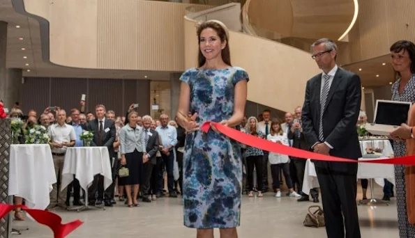 Crown Princess Mary of Denmark attend the opening of a new psychiatric hospital in Slagelse. The new hospial will be the most modern in Denmark