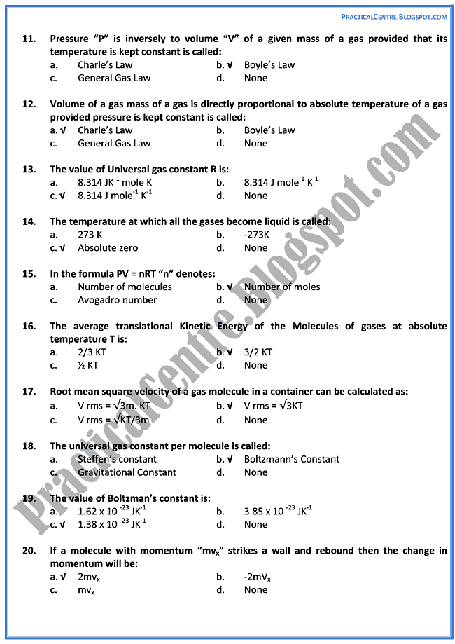 heat-mcqs-physics-12th